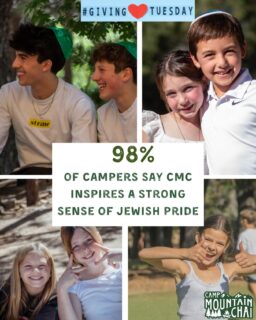 Did you know, research shows that children who attend Jewish overnight camp are far more likely to be involved in Jewish life in college and continue as active, connected Jewish adults?

🌟Every gift made before midnight directly supports camper scholarships and ensures more children can experience the joy and belonging of Jewish camp. Your generosity today truly shapes the Jewish future.🌟
🎁 Give the gift of camp today and help shape the Jewish future.
👉 campmopuntainchai.com/donate

.

.

.

.

#GivingTuesday #GiveTheGiftOfCamp #ExploreConnectBelong #CampMountainChai #JewishCamp